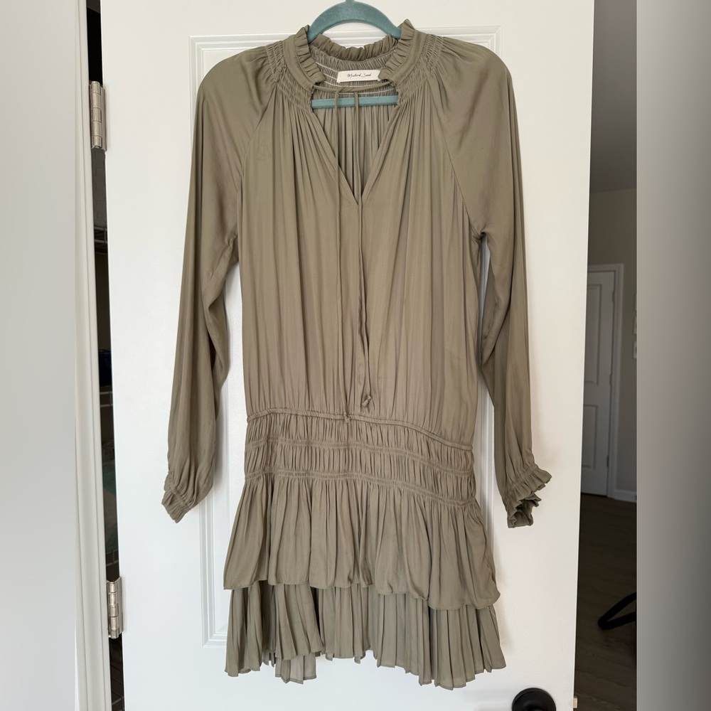 Olive Green Long Sleeve Dress